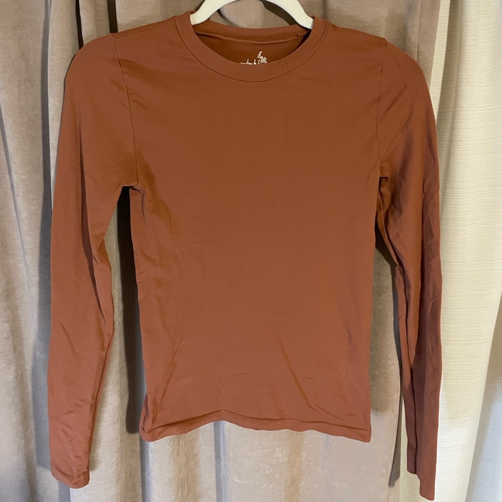 Free People - Rust Long Sleeve Top